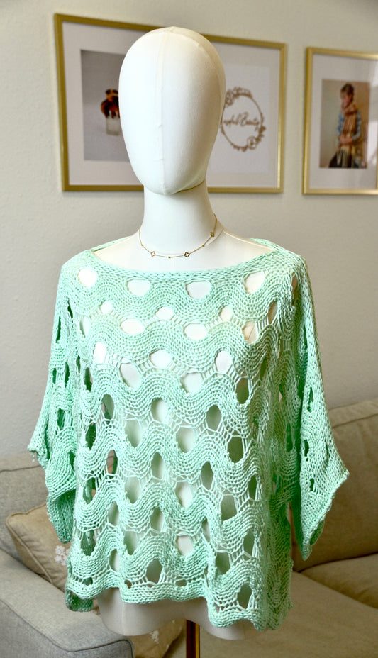 Wollshirt Kordel mint | Einheitsgröße | useful Beauty - useful Beauty 