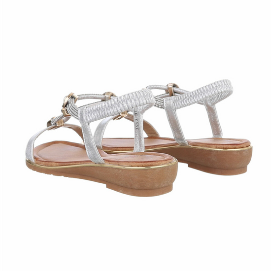 Sandalette Riemchen Silber Glitzer Gr. 40 | useful Beauty - useful Beauty 