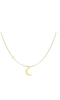 Edelstahl Halskette Mond Stern | useful Beauty - useful Beauty 