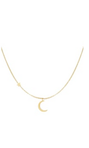 Edelstahl Halskette Mond Stern | useful Beauty