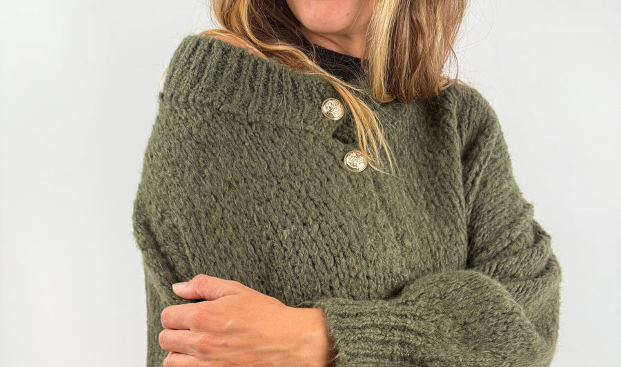 Cardigan Wolle goldene Knöpfe | useful Beauty