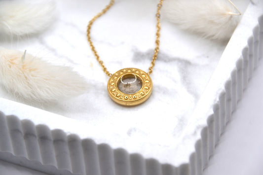 Halskette resin Flower | 14K goldplated - useful Beauty 