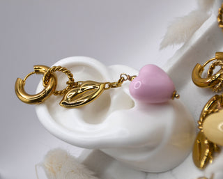 Ohrringe lovely Lips, 14K goldplated