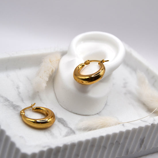 Creolen bauchig gold - useful Beauty 