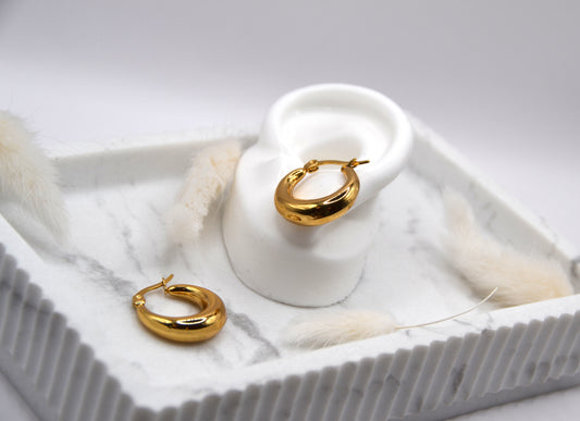 Creolen bauchig gold - useful Beauty 