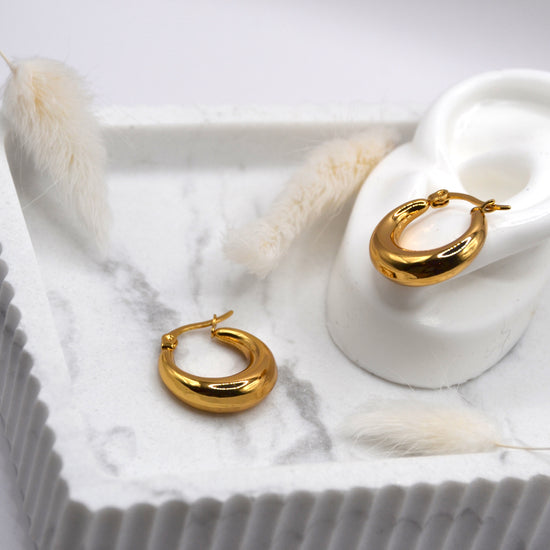 Creolen bauchig gold - useful Beauty 