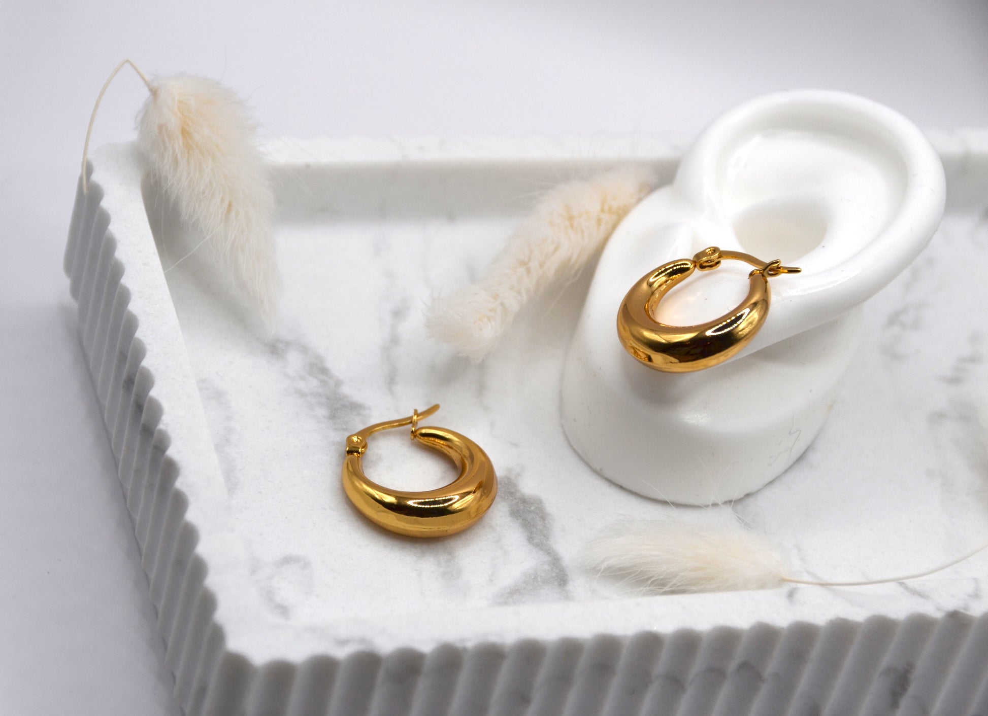 Creolen bauchig gold - useful Beauty 