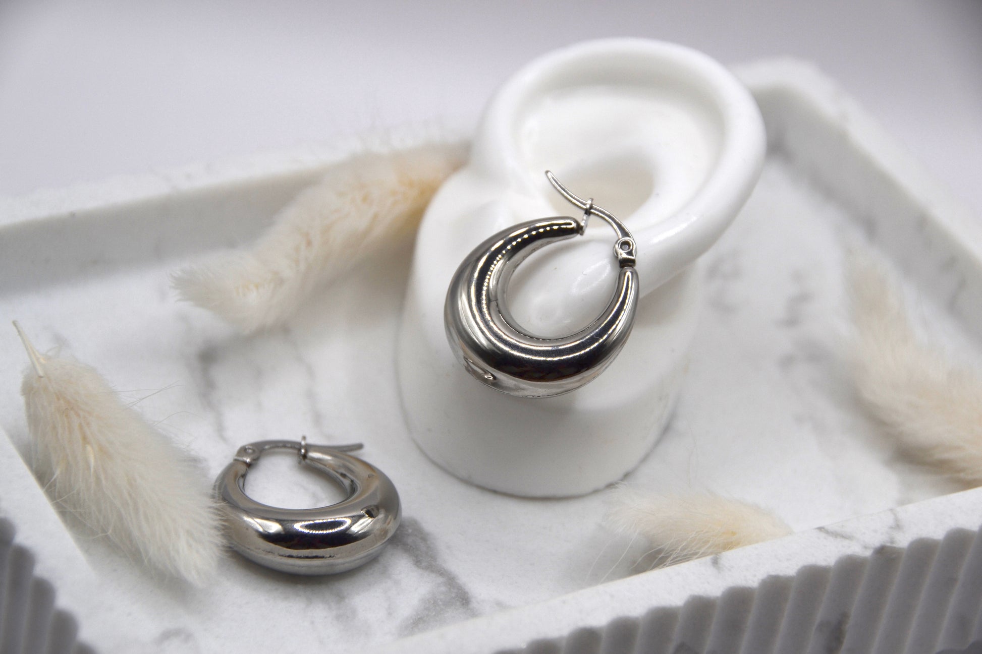 Creolen bauchig silber - useful Beauty 