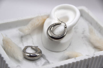 Creolen bauchig silber - useful Beauty 