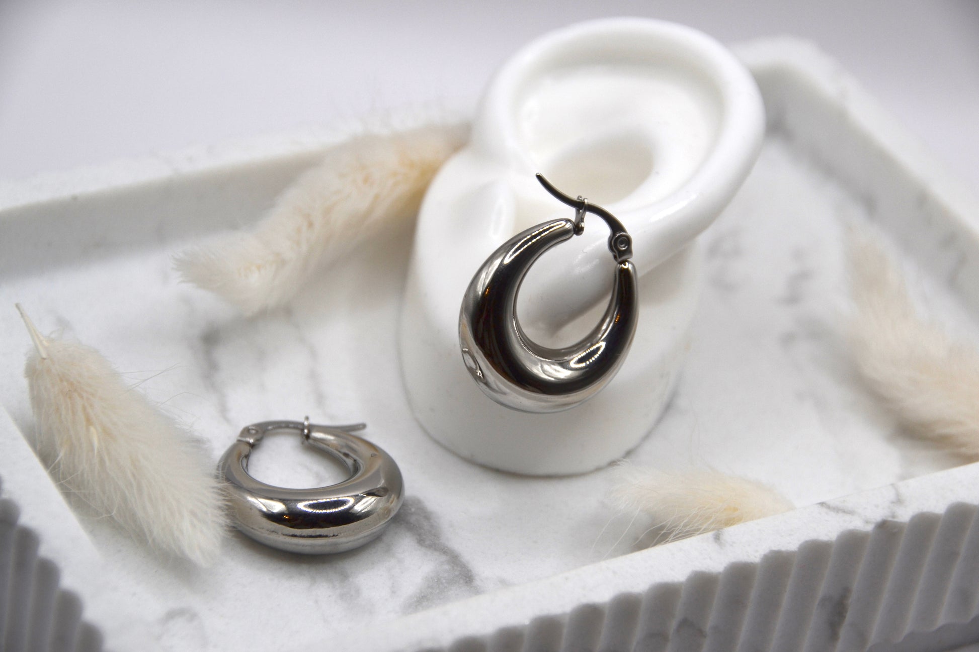 Creolen bauchig silber - useful Beauty 