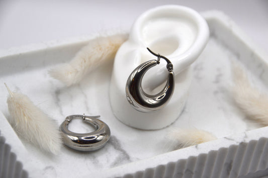 Creolen bauchig silber - useful Beauty 