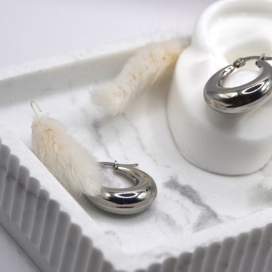 Creolen bauchig silber - useful Beauty 