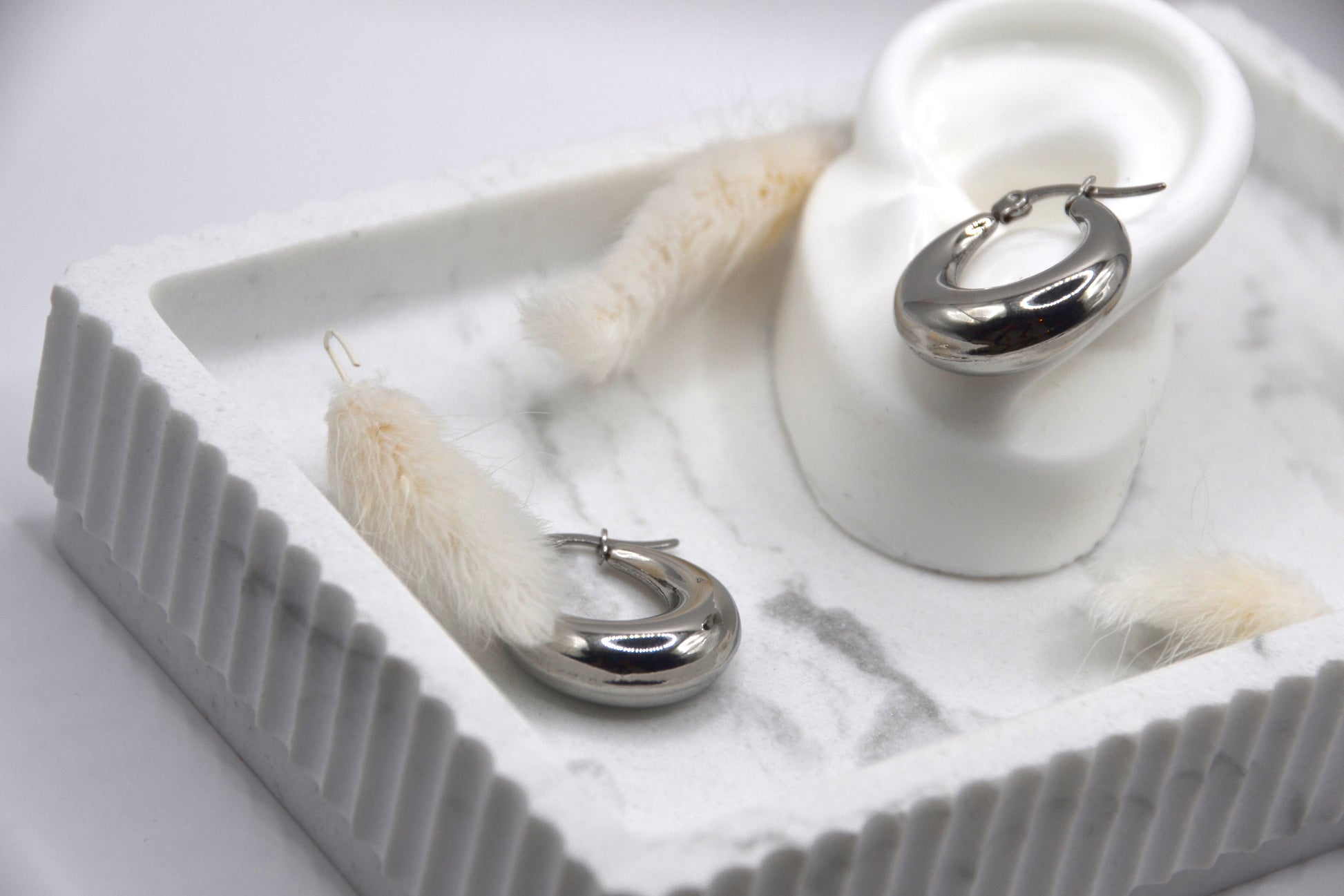 Creolen bauchig silber - useful Beauty 