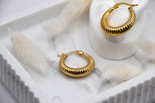 Creolen Croissant | 14K goldplated - useful Beauty 