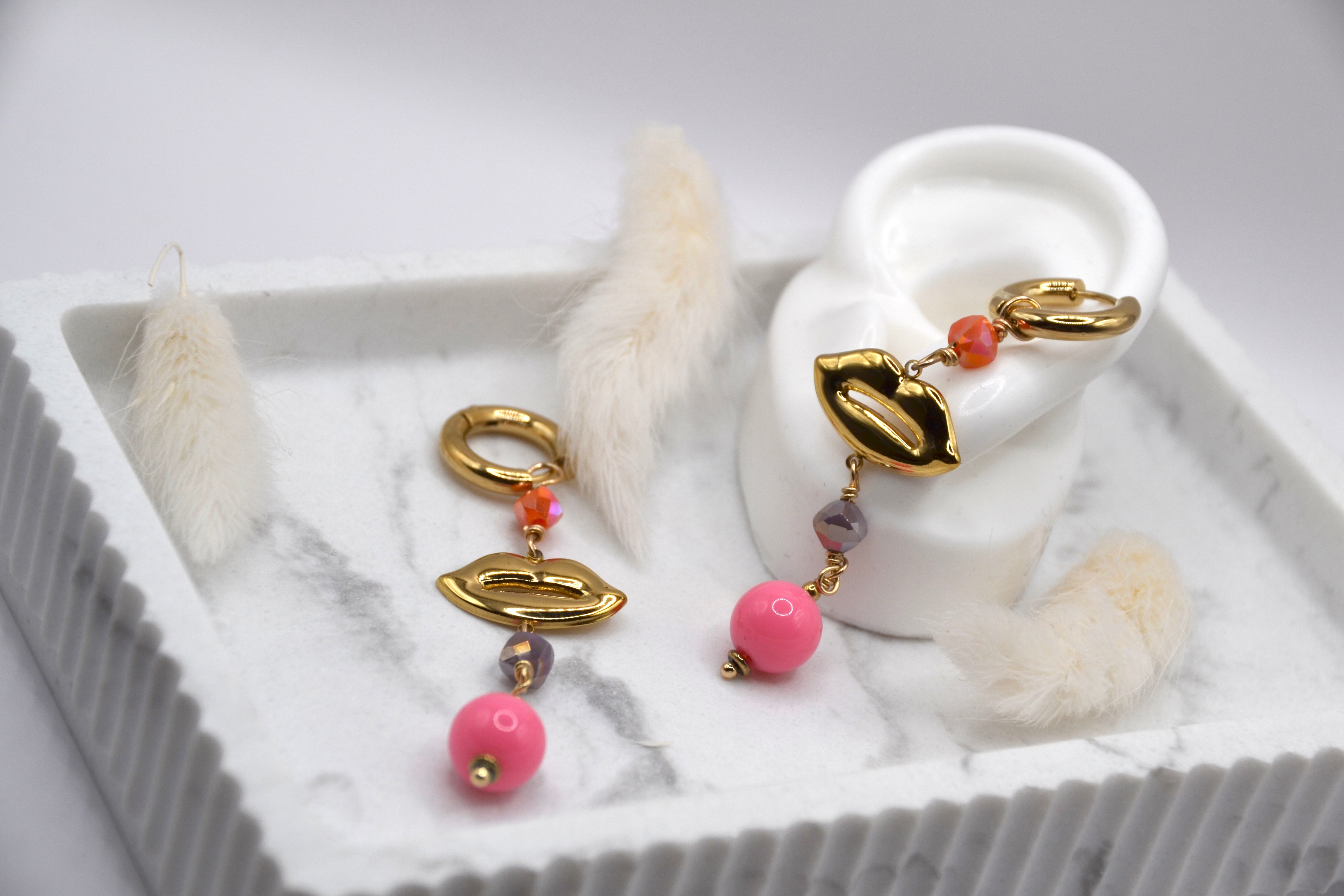Ohrringe Summer Lips | 14K goldplated - useful Beauty 