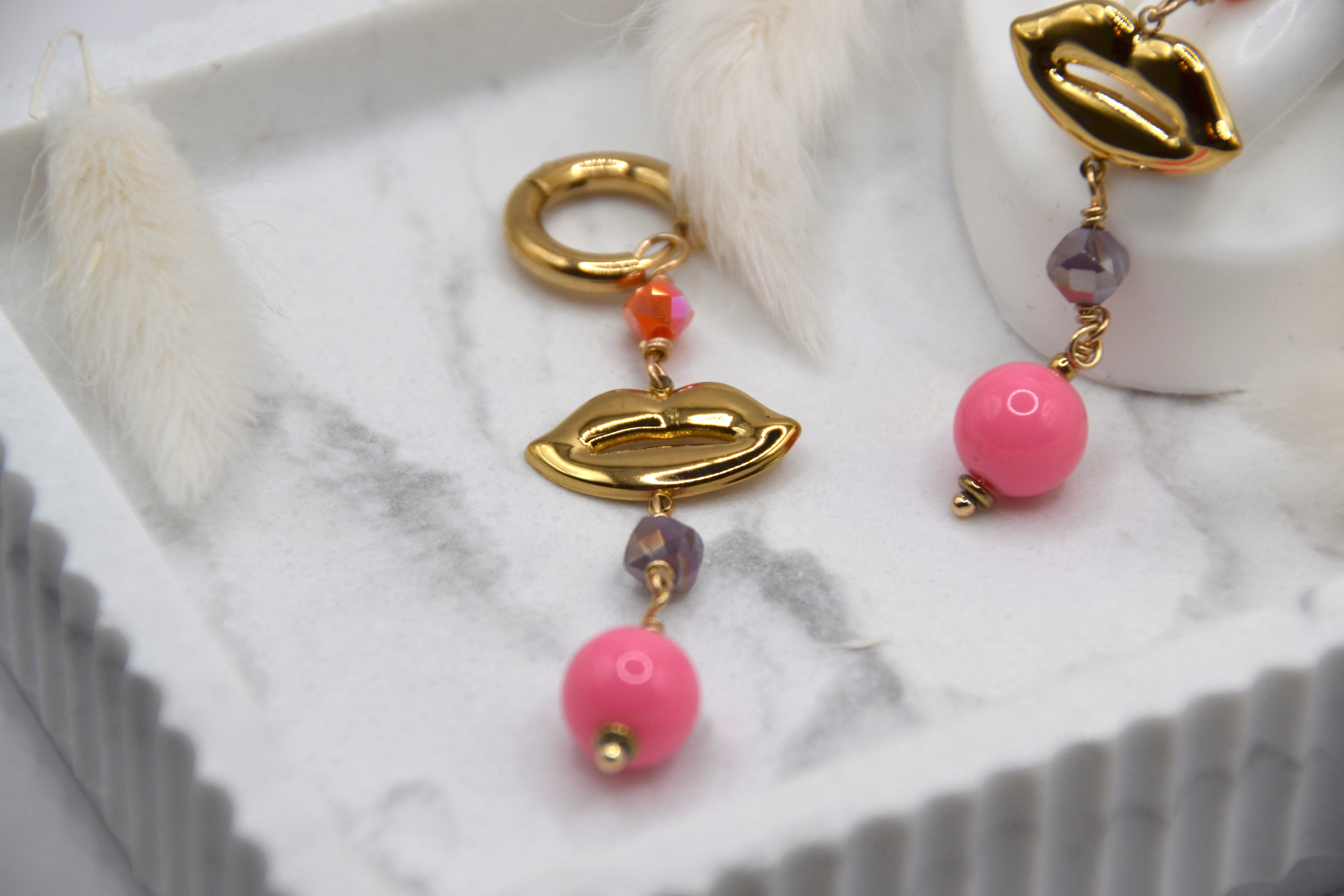 Ohrringe Summer Lips | 14K goldplated - useful Beauty 