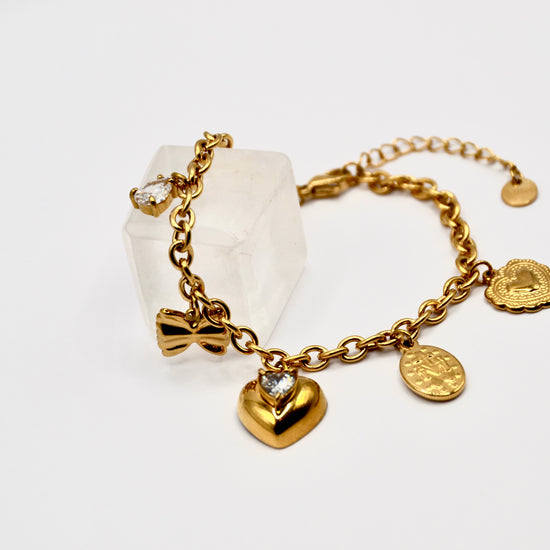 Edelstahl Armband Anhänger Herzen 16cm | useful Beauty - useful Beauty 