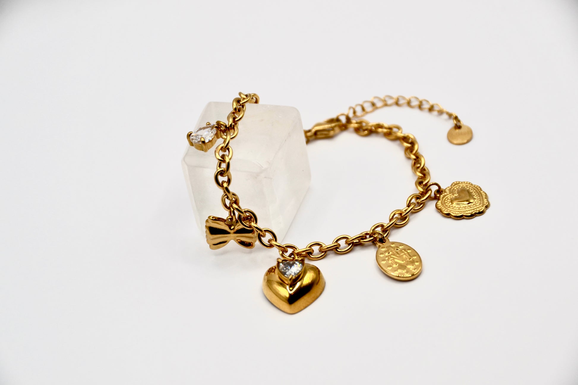 Edelstahl Armband Anhänger Herzen 16cm | useful Beauty - useful Beauty 