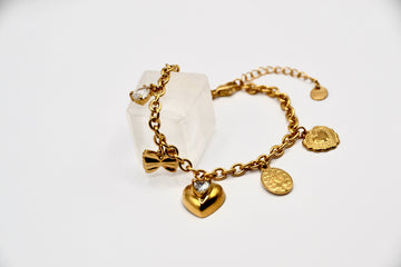 Edelstahl Armband Anhänger Herzen 16cm | useful Beauty - useful Beauty 