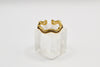 Edelstahl Ring Diamanten Welle Zirkonia gold| useful Beauty - useful Beauty 