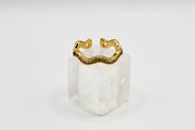 Edelstahl Ring Diamanten Welle Zirkonia gold| useful Beauty - useful Beauty 