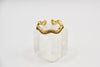 Edelstahl Ring Diamanten Welle Zirkonia gold| useful Beauty - useful Beauty 