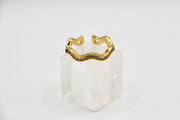 Edelstahl Ring Diamanten Welle Zirkonia gold| useful Beauty - useful Beauty 