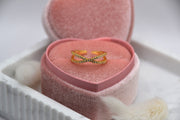Ring crossed line | 14K goldplated - useful Beauty 