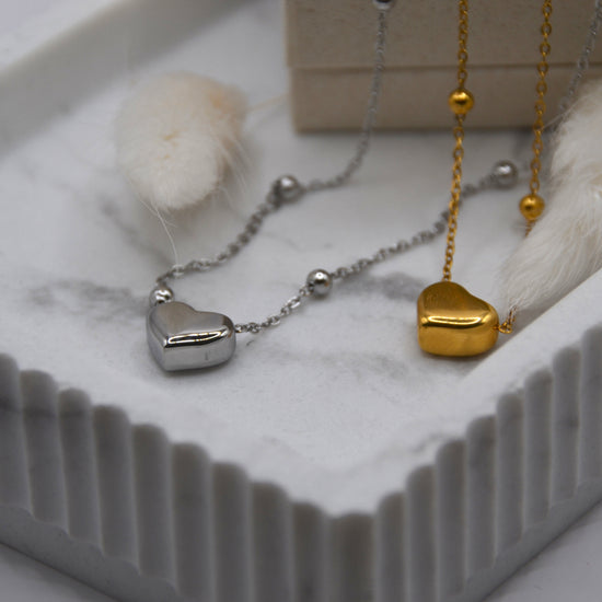 Halskette pearly Heart | 14K goldplated - useful Beauty 