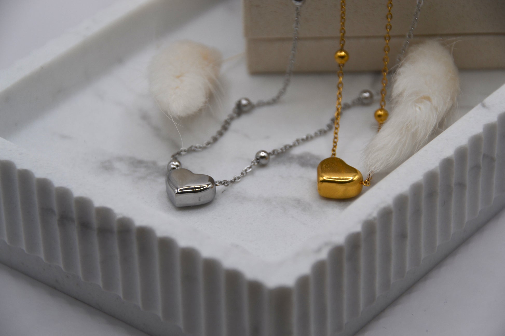 Halskette pearly Heart | 14K goldplated - useful Beauty 