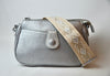 Handtasche klein breiter Gurt | silber/taupe/creme | useful Beauty - useful Beauty 