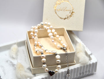 Halskette warmly Pearl silber | 14K goldplated - useful Beauty 