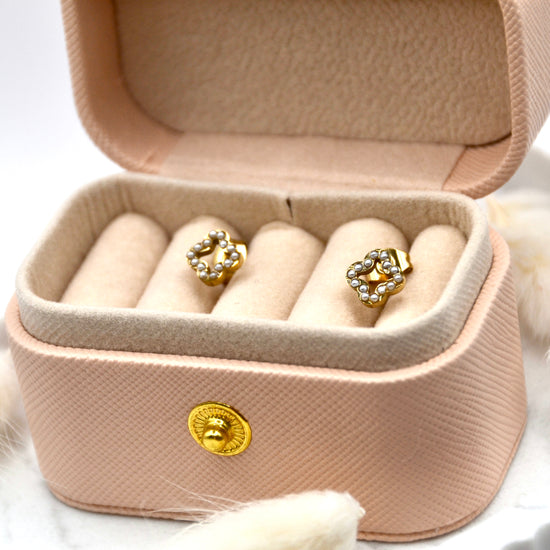 Ohrstecker Clover Pearl | 14K goldplated - useful Beauty 