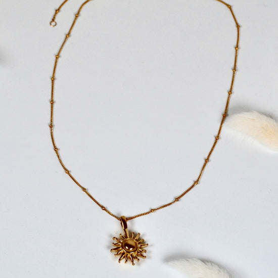 Edelstahl Halskette Sonne | 40cm/50cm | useful Beauty - useful Beauty 