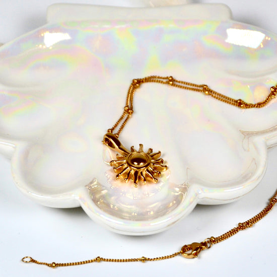 Edelstahl Halskette Sonne | 40cm/50cm | useful Beauty - useful Beauty 