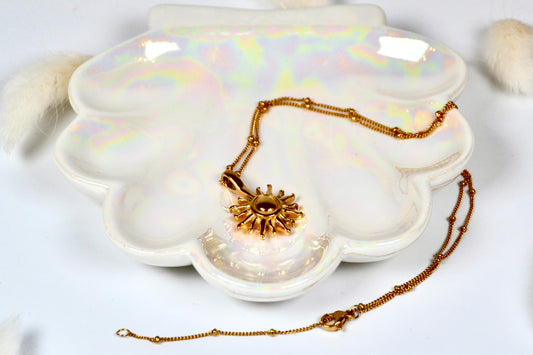 Edelstahl Halskette Sonne | 40cm/50cm | useful Beauty - useful Beauty 