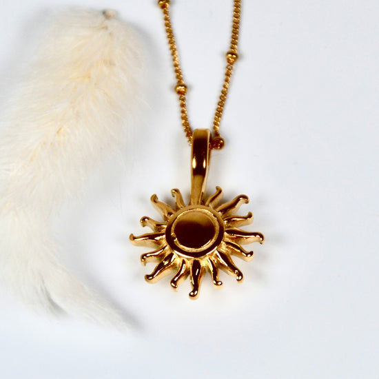 Edelstahl Halskette Sonne | 40cm/50cm | useful Beauty - useful Beauty 