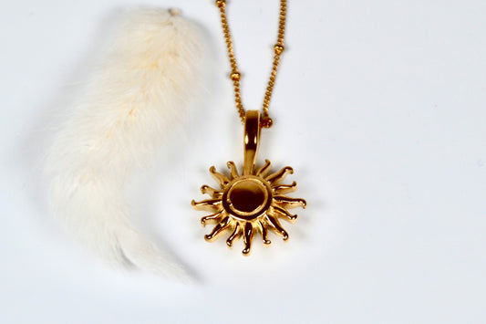 Edelstahl Halskette Sonne | 40cm/50cm | useful Beauty - useful Beauty 