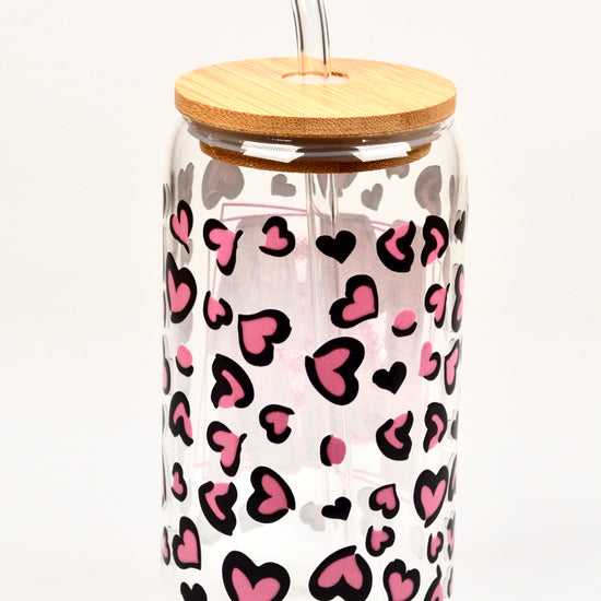 Glasbecher MAMA Bambusdeckel Glasstrohhalm 500ml | useful Beauty - useful Beauty 