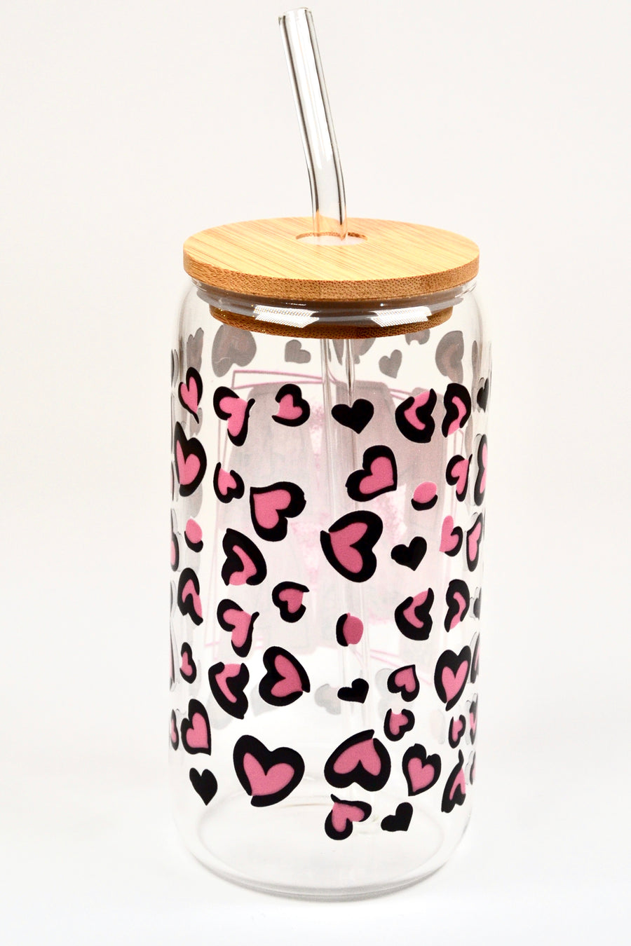 Glasbecher MAMA Bambusdeckel Glasstrohhalm 500ml | useful Beauty - useful Beauty 