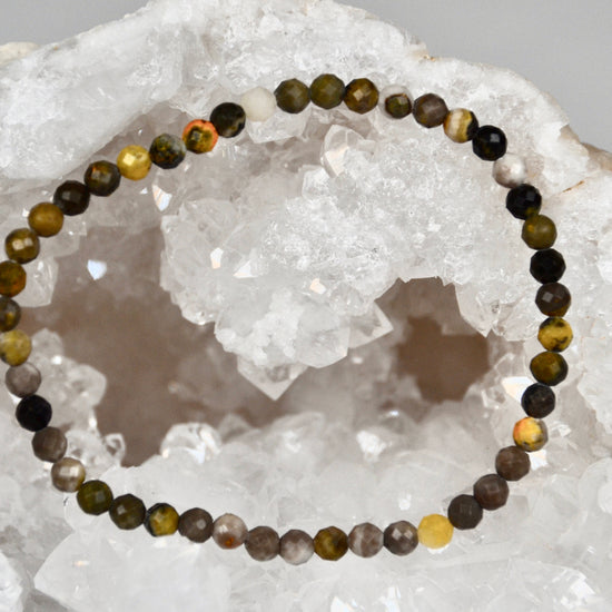 facettiertes Armband Bumblebee Jaspis 4mm A+ | useful Beauty - useful Beauty 