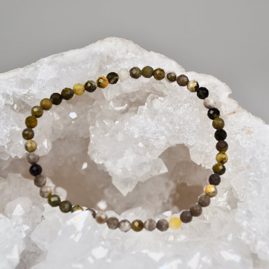 facettiertes Armband Bumblebee Jaspis 4mm A+ | useful Beauty - useful Beauty 