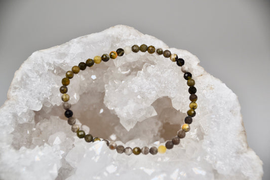 facettiertes Armband Bumblebee Jaspis 4mm A+ | useful Beauty - useful Beauty 