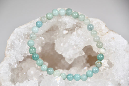 Kugelarmband Amazonit Brasilien 6mm B | useful Beauty - useful Beauty 