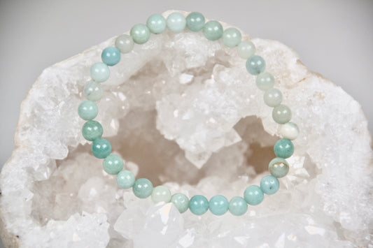 Kugelarmband Amazonit Brasilien 6mm B | useful Beauty - useful Beauty 