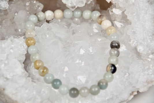 Kugelarmband Amazonit Brasilien multicolour 6mm B | useful Beauty - useful Beauty 