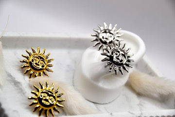 Ohrstecker Sun Face | 14K goldplated - useful Beauty 