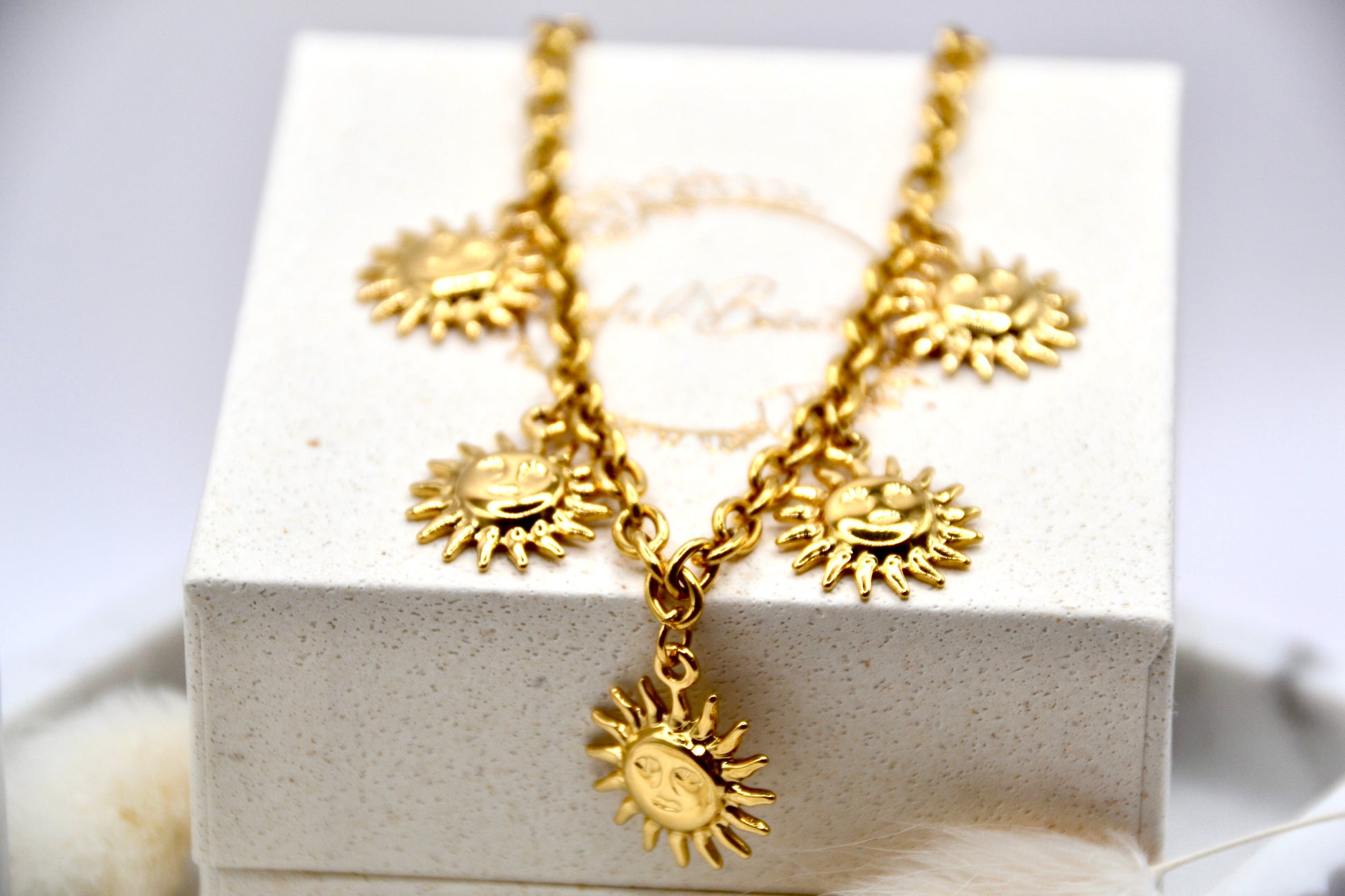 Halskette Sun Face | 14K goldplated - useful Beauty 