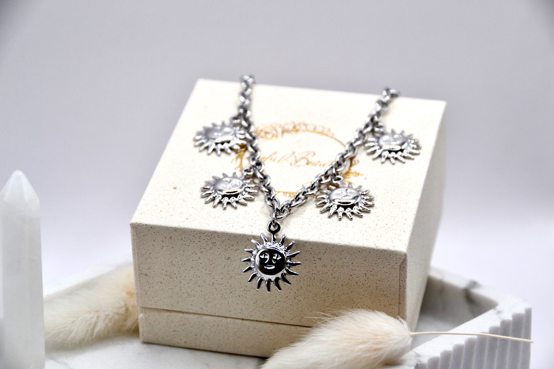 Halskette Sun Face | 14K goldplated - useful Beauty 