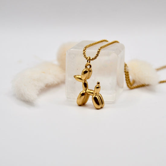 Halskette Ballon Hund | 14K goldplated - useful Beauty 